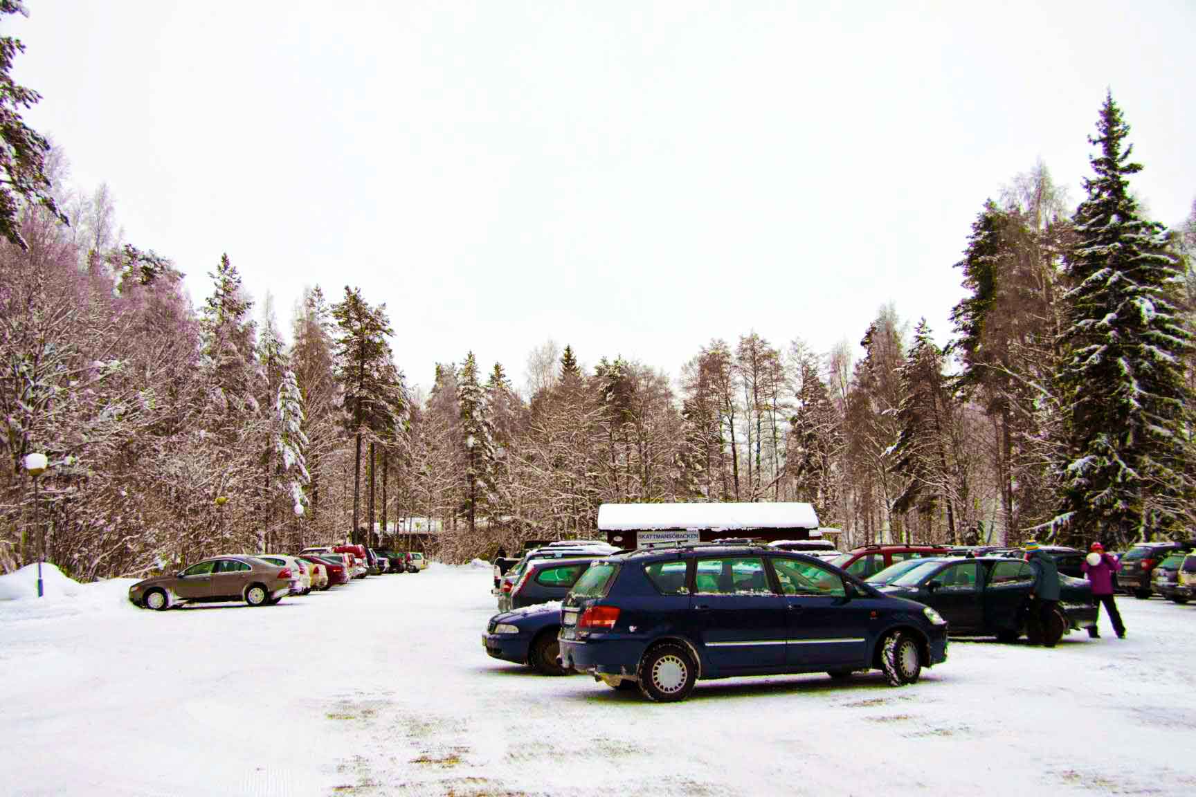 Parkeringen vid Skattmansöbackeb