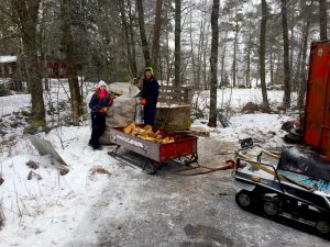 Vedframkörning i Skattmansöbacken